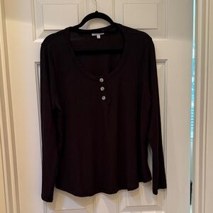 White Birch Black Long Sleeve Women's Top